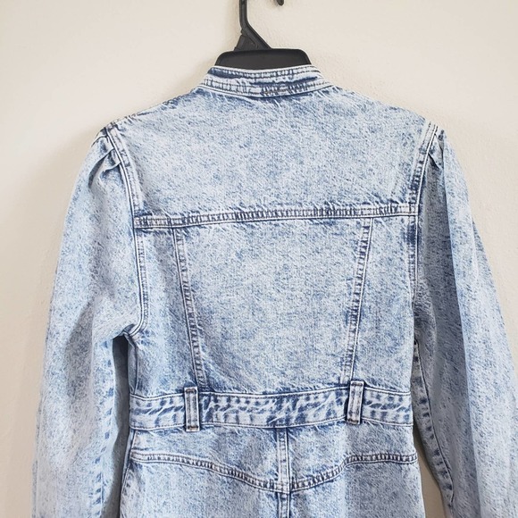 Topshop Light Blue Denim Mini Dress - Picture 9 of 12